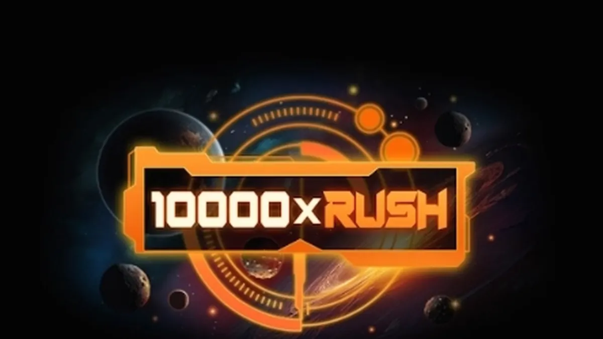 Tampilan visual slot 10000 x Rush dengan nuansa misterius